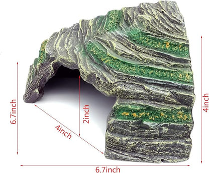 JIHAQUA Terrarium Decor Reptile Hide Reptile Hides and Caves Aquarium Tank Accessories Decorations,Medium JIHAQUA