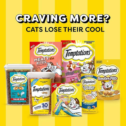 Temptations MixUps Backyard Cookout Flavor Crunchy and Soft Cat Treats, 6.3 oz. Pouch (Pack of 10) Temptations