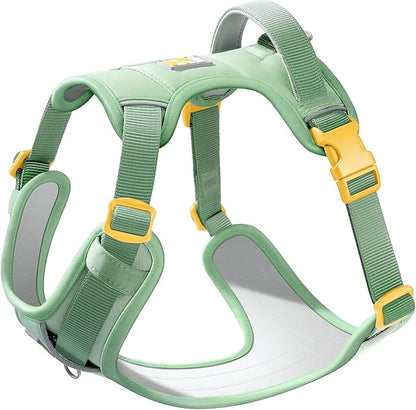 Core Dog Harness with Handle and Pocket, Sliver ion Inner Fabric, Wear-Resistant Shell Fabric, Reflective and Soft Padded (Avocado Green, Size Extra Large) WOOFO