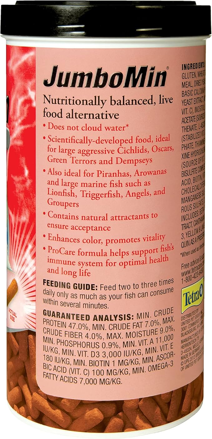 Tetra 16507 JumboMin Large Floating Sitcks, 7.40-Ounce, 1-Liter Tetra