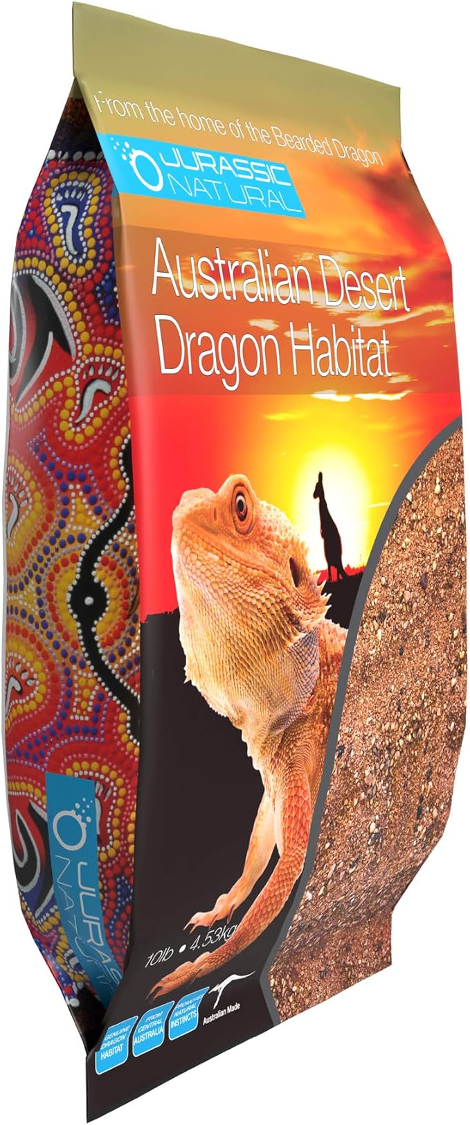 Jurassic Natural Australian Desert Dragon Habitat Substrate for Bearded Dragons and Other Lizards, Red, 10lb JurassicNatural