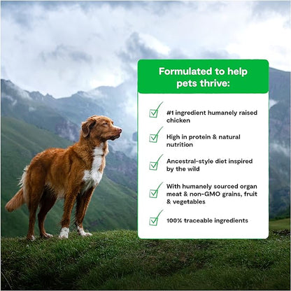 Open Farm RawMix Ancient Grains Prairie Recipe for Dogs, Includes Kibble, Bone Broth, and Freeze Dried Raw, Inspired by The Wild, Humanely Raised Protein and Non-GMO Fruits and Veggies, 3.5 lb - PAWPICO