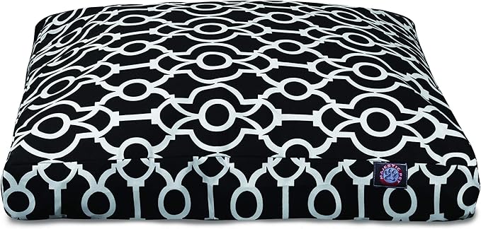 Majestic Pet Athens Black Medium Rectangle Pet Bed - PAWPICO