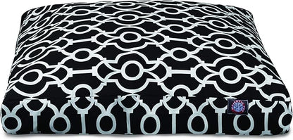 Majestic Pet Athens Black Medium Rectangle Pet Bed - PAWPICO