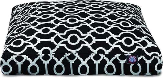 Majestic Pet Athens Black Medium Rectangle Pet Bed - PAWPICO