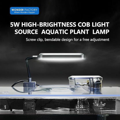 3 Gallon Betta Fish Tank Small Aquarium Starter Kit, with Heater Self Cleaning System Efficiency Filter Bright Light Rocks Gravel Cleaning Tool Set, HD Float Complete Glass Leak-Proof Gift Present WONDERFACTORY