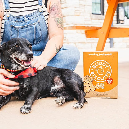 Buddy Biscuits 2 lb Bag of Crunchy Dog Treats, Made with Peanut Butter - PAWPICO