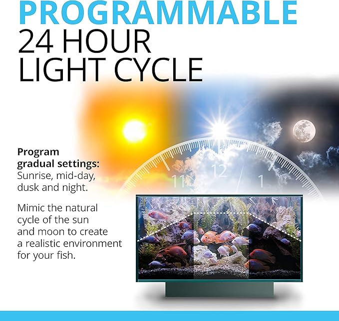 Fluval Aquasky 2.0 LED Aquarium Lighting, 27 Watts, 36-46 Inches Fluval