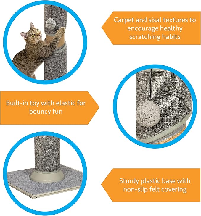 Kitty City Sisal Post Scratcher, Tremendous Twist Post - PAWPICO