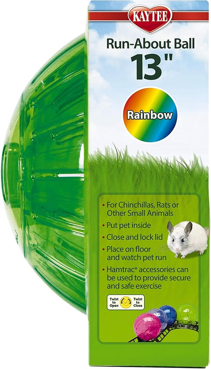 Kaytee 13" Assorted Color Run-About Exercise Ball For Pet Rats & Chinchillas Kaytee
