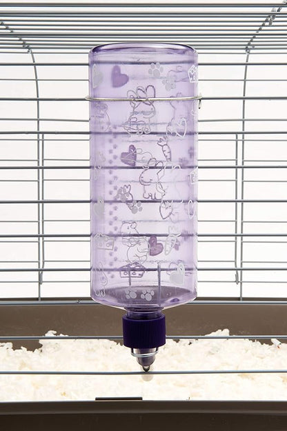 Lixit Standard Cage Water Bottles for Rabbits, Ferrets, Guinea Pigs, Hamsters, Rats, Mice and Other Small Animal's (32 Ounce, Purple) Lixit