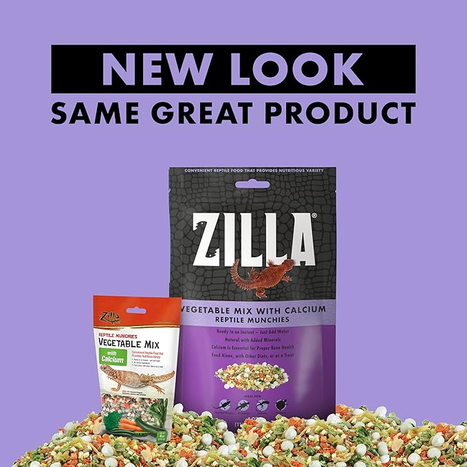 Zilla Reptile Food Munchies Vegetable Mix With Calcium, 4-Ounce Zilla