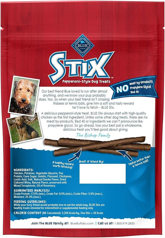 Blue Buffalo Stix Natural Soft Moist Dog Treats Chicken Recipe Bag - PAWPICO