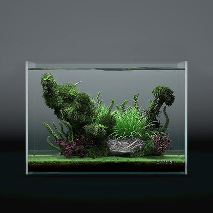 LANDEN 36N 5 Gallon Rimless Low Iron Aquarium Tank, 14.2" W × 8.7" D × 10.2" H (36cm x 22cm x 26cm) 5mm Thickness with Black Nano Foam Leveling mat Included Landen