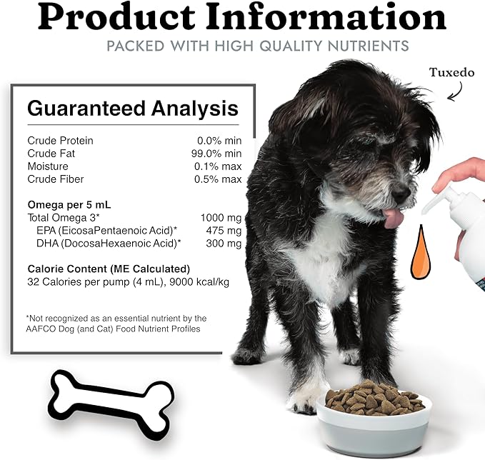 Fish Oil for Dogs - Healthy Skin & Coat, Salmon, Pollock, All Natural Supplement for Pets, Itching Scratching Allergy & Inflammation Defense, Omega 3 EPA DHA, Brain & Heart Health, 64 oz VitalPetLife