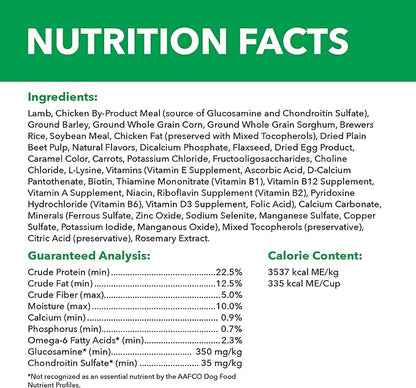 IAMS Large Breed Adult Dry Dog Food Lamb & Rice Recipe, 15 lb. Bag - PAWPICO