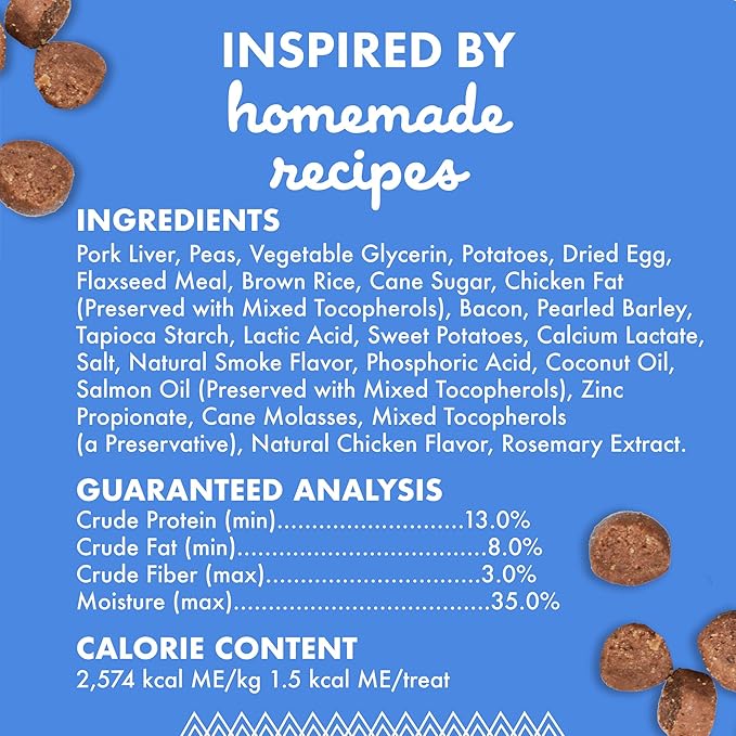 Buddy Biscuits Trainers 10 oz. Pouch of Training Bites Soft & Chewy Dog Treats Made with Bacon Flavor - PAWPICO