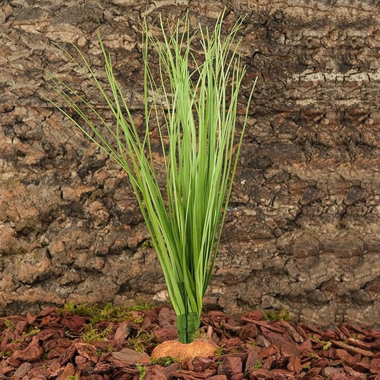 Fake Green Grass Plants, Reptile Plants for Terrarium, Bearded Dragon Tank Accessories Habitat Decor fit Crested Gecko Leopard Lizard Chameleon Ball Python Snake WOLEDOE