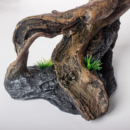 Fish Tank Decorations Aquarium Décor Resin Artificial Tree Trunk Root (E) Taomypets
