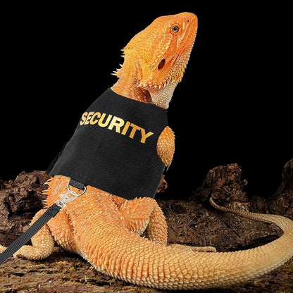 Bearded Dragon Harness and Leash Set - Escape Proof Adjustable Lizard Reptiles Harness with 5 ft Short Leash for Walking Outdoor tukoaw
