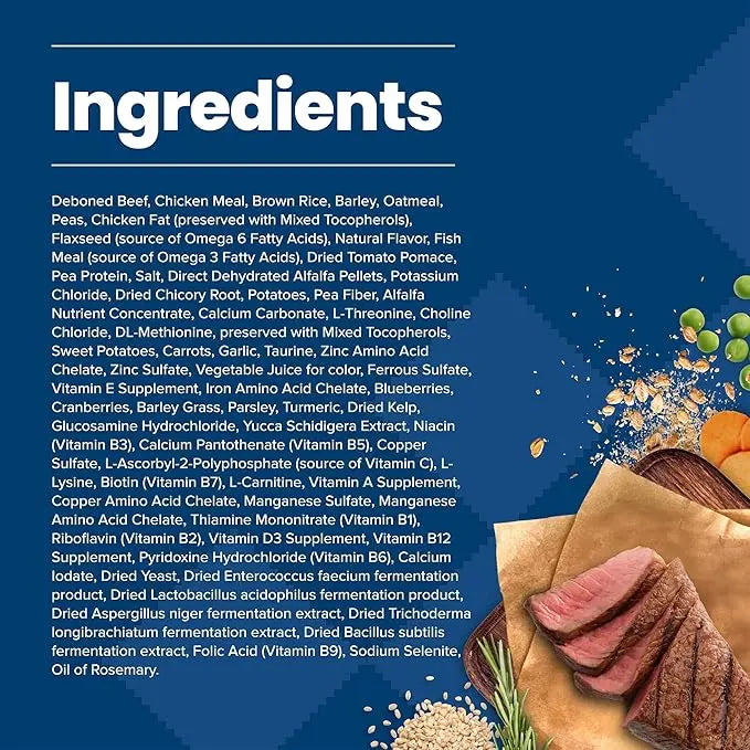 Blue Buffalo Life Protection Formula Adult Dry Dog Food, Helps Build and Maintain Strong Muscles, Made with Natural Ingredients, Beef & Brown Rice Recipe, 30-lb. Bag - PAWPICO