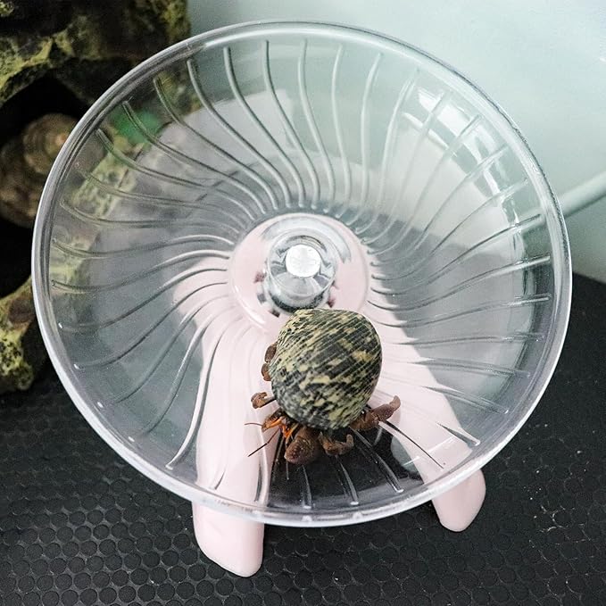 Hermit Crabs Wheel Toy, Hamster Running Wheel Toys, Small Animals Cage Accessory, Tank Accessory, Suitable for Hermit Crab Hamster Rat Oooct