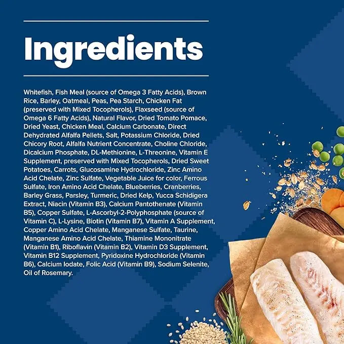 Blue Buffalo Life Protection Formula Adult Dry Dog Food, Helps Build and Maintain Strong Muscles, Made with Natural Ingredients, Fish & Brown Rice Recipe, 15-lb Bag - PAWPICO