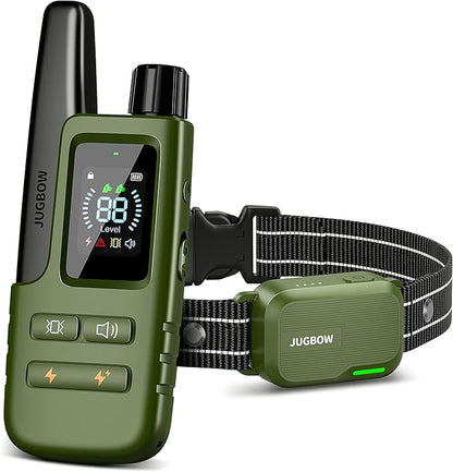 Jugbow Dog Shock Collar - 3300FT Dog Training Collar with Remote Innovative IPX7 Waterproof with 4 Training Modes, Rechargeable E-Collar for All Breeds FollowJugbowtoGetSurprise