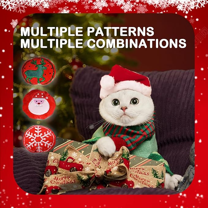 Christmas Catnip Toys Gentle Oral Hygiene; Cat Chew Toys That Stimulate Hunting and Transfer Behavior;Suitable for All Cats - PAWPICO