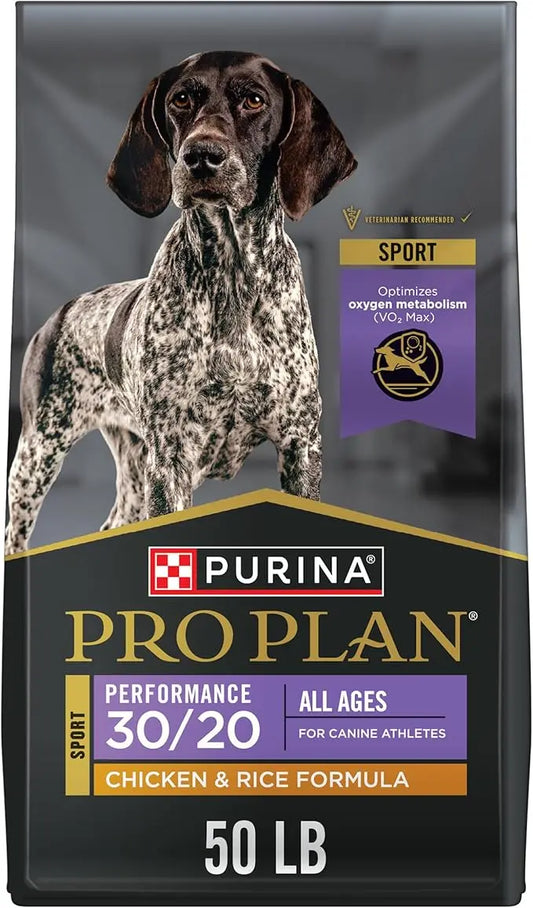 Purina Pro Plan Sport Performance 30/20 Chicken and Rice Formula High Protein Dog Food - 50 Pound (Pack of 1) - PAWPICO