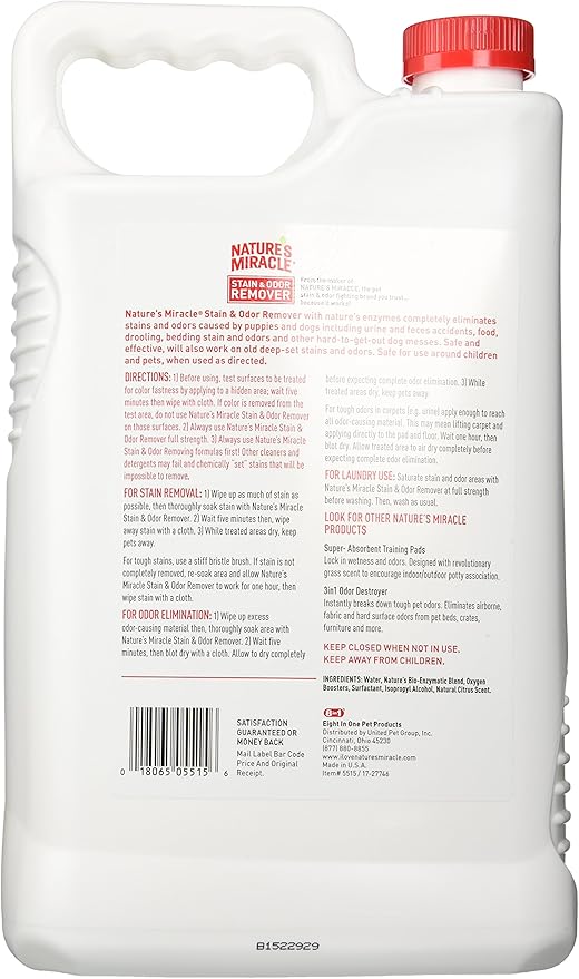 Nature's Miracle Pet Stain and Odor Remover, 1-1/2-Gallon NaturesMiracle