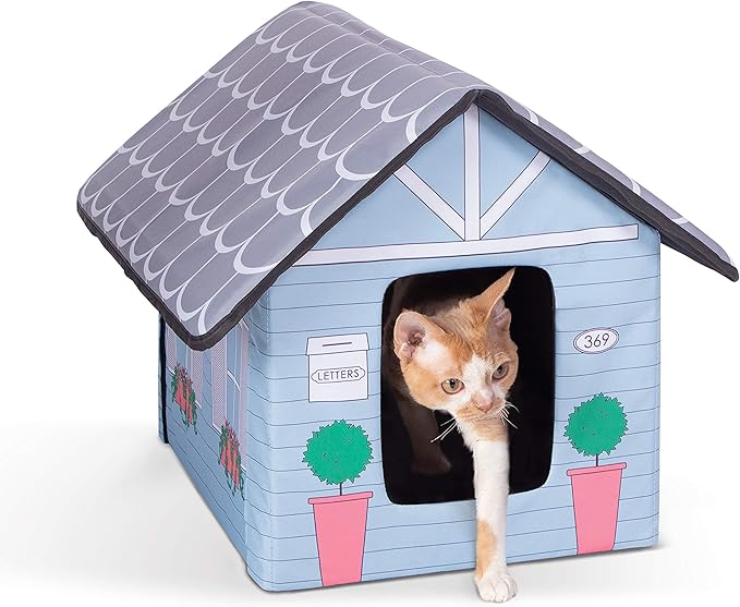 K&H Pet Products Outdoor Kitty House, Outdoor Cat House for Outside Community Cats, Strays, and Ferals, Insulated Shelter, Cold Weather House for Winter, 19 X 22 X 17 Inches (Unheated) Cottage Design - PAWPICO