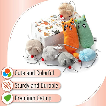 Mr. Pen- Catnip Toys, 7 Pcs, Mouse Cat Toy, Catnip Toys for Indoor Cats, Cat Nip Toys, Catnip Toys for Cats, Mouse Toy for Cats, Cat Toy Mouse, Cat Toys Mice - PAWPICO