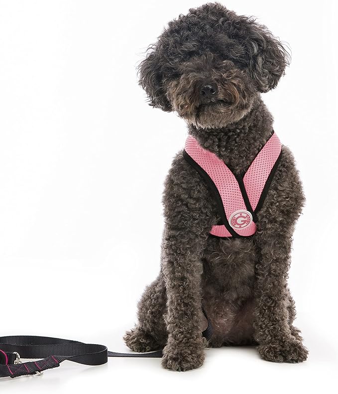 Gooby Comfort X Head In Harness - Pink, X-Large - No Pull Small Dog Harness Patented Choke-Free X Frame - Perfect on the Go Dog Harness for Medium Dogs No Pull or Small Dogs for Indoor and Outdoor Use Gooby