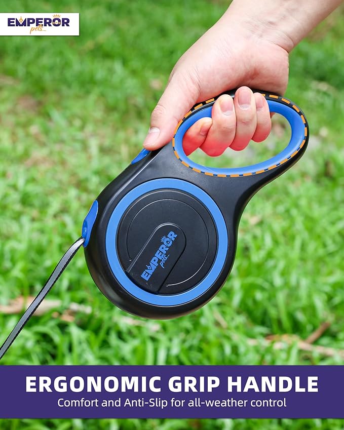 Emperor Pets 16 Feet Retractable Dog Leash Large Dogs - Up to 110lb, Large Dog Leash Heavy Duty Dog Leash Retractable 26 ft, Dog Leashes for Large Breed Dogs, Dog Leashes for Medium Dogs -BL16 EmperorPets