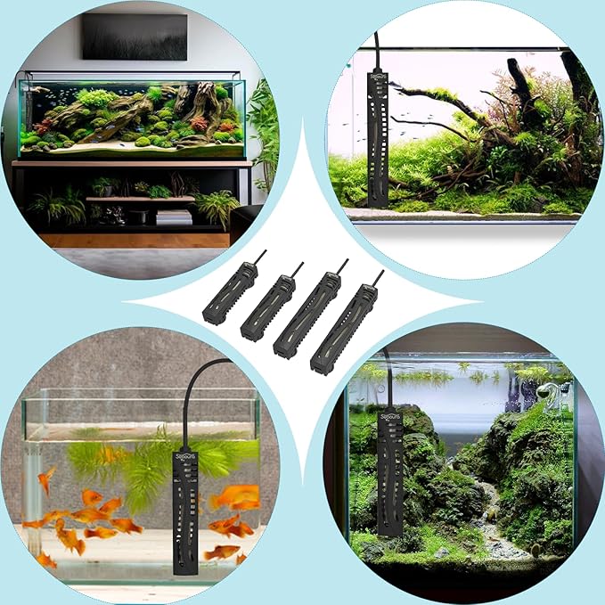 Fish Tank Heater,Aquarium Heaters,25W Aquariums Betta Heating for 1-6 Gallon with LED Temperature Display SEAOURA