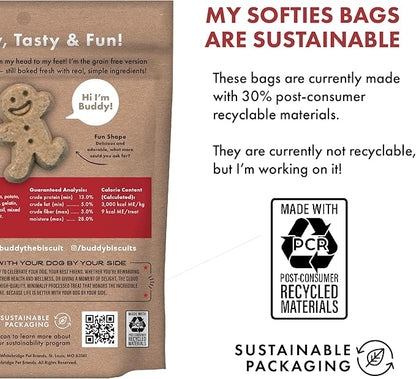 Buddy Biscuits Softies 5 oz Pouch, Grain-Free Soft & Chewy, Natural Grilled Beef Flavor Dog Treats, Oven Baked in The USA - PAWPICO