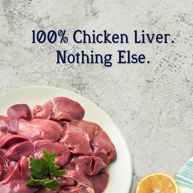 Stewart Freeze Dried Dog Treats, Chicken Liver, 3 oz, Grain Free & Gluten Free, Resealable Pouch, Single Ingredient, Dog Training Treat - PAWPICO