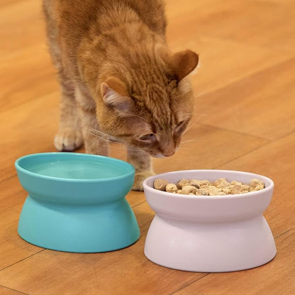Kitty City Raised Cat Bowls, Small Bowl 2pk (Pastel) - PAWPICO