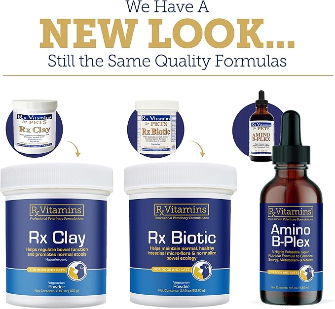 Rx Vitamins for Pets Rx Zyme for Dogs & Cats - Help Gastrointestinal Discomfort - Add to Food - 120g Powder RxVitamins