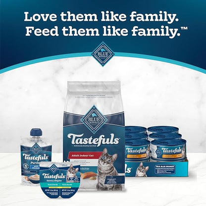 Blue Buffalo Tastefuls Natural Dry Food for Adult Indoor Cats, Salmon & Brown Rice Recipe, 15-lb. Bag - PAWPICO