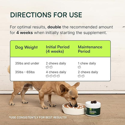Wuffes Chewable Dog Hip and Joint Supplement for Small & Medium Breeds - Glucosamine & Chondroitin Chews - Dog Joint Supplements & Vitamins - Extended Joint Care - 60 Ct Wuffes