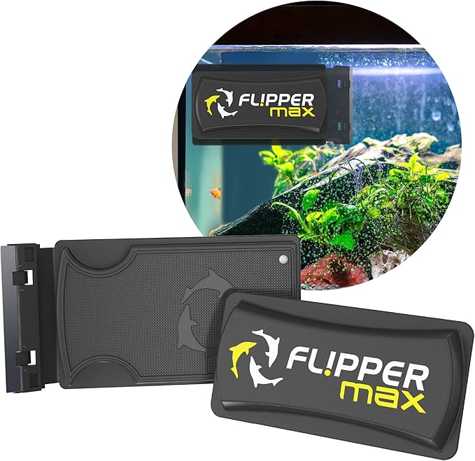 FL!PPER Flipper Magnetic Aquarium Glass Cleaner & Fish Tank Accessories | Effortless Algae Remover for Fish Tank (Max) FLPPER