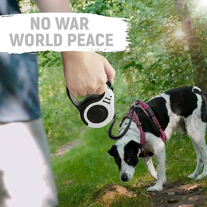 Retractable Dog Leash Automatic Telescopic Tractor Dog Tape, Pet Tape 10/16 FT Durable and Convenient, with Folding Bowl, Dispenser, Rubbish Bags, Suitable for Small and Medium Dogs LIEVUIKEN