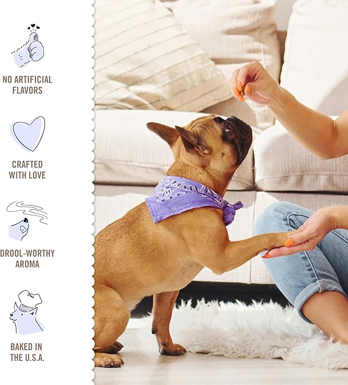 Three Dog Bakery Lick'n Crunch Sandwich Cookies Premium Dog Treats with No Artificial Flavors, Golden & Vanilla Flavor, 13 Ounces - PAWPICO