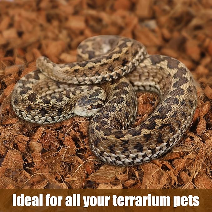 winemana Coconut Substrate for Reptile, 61 Quart Coconut Husk Chip Bedding for Ball Python Snake Tortoise winemana