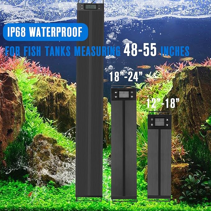 CMOOD Aquarium Light 48-54 Inch Fish Tank Light LED Full Spectrum with Timer Auto On/Off Extendable Bracket Aquarium Plant Light for Freshwater Planted Tank Sunrise Sunset Adjustable Multi-Color CMOOD