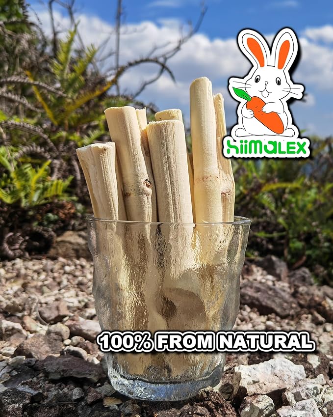 HIIMALEX Bunny Snacks 300g/10oz. Sweet Bamboo Molar Chew Treat Sticks for Rabbits Guinea Pigs Hamsters Small Animal MakeTheKingdomforYourBunnies
