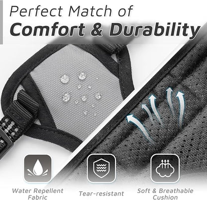 Eagloo Small Dog Harness No Pull, Service Vest with Reflective Strips and Control Handle, Adjustable and Comfortable for Easy Walking, No Choke Pet Harness with 2 Metal Rings, Grey, XS GoExplorewithEagloo