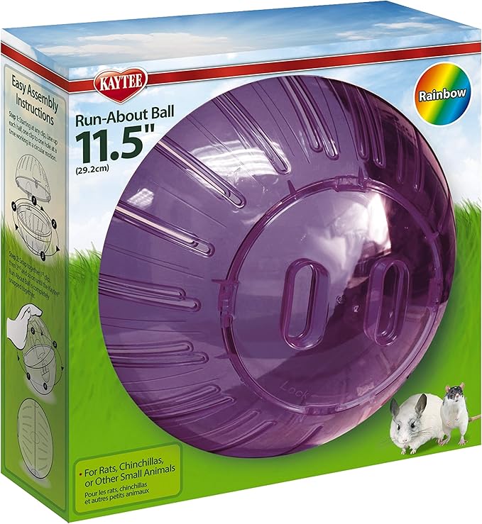 Kaytee 11.5" Assorted Color Run-About Exercise Ball For Pet Rats & Chinchillas Kaytee